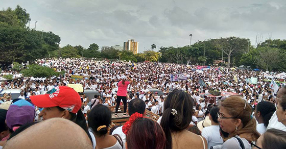 Miles de colombianos marchan por la familia y los niños