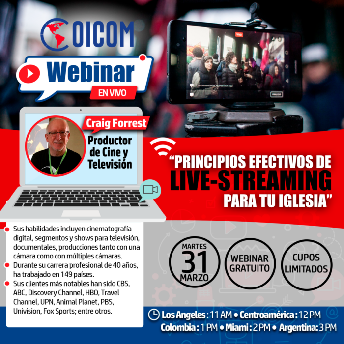 WEBINAR 2020 LIVE STREAMING TRANSMITE DESDE REDES SOCIALES