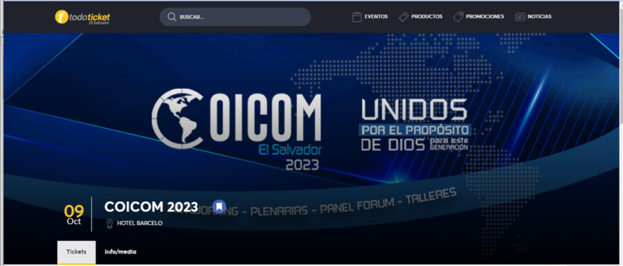 Inscripción para COICOM 2023 disponibles en los Kioscos Todoticket El Salvador 2